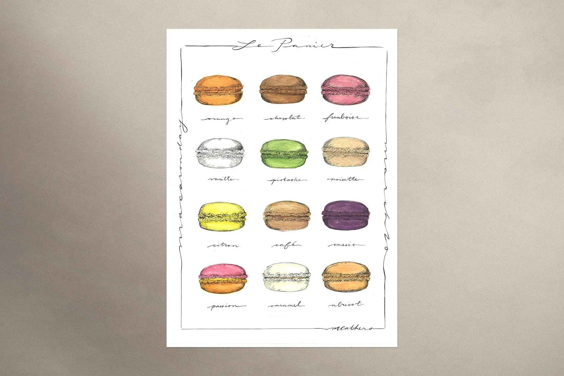Macaron Poster — Le Panier